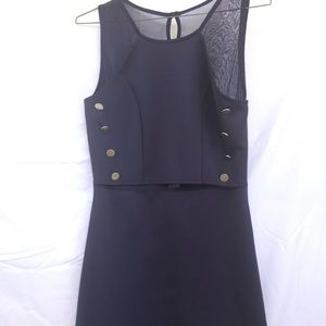 Nautical inspired navy blue dress